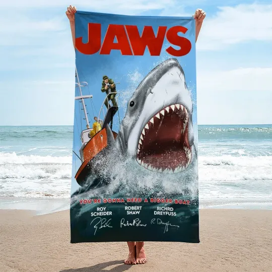 Jaws Rectangle Beach Towel 2025