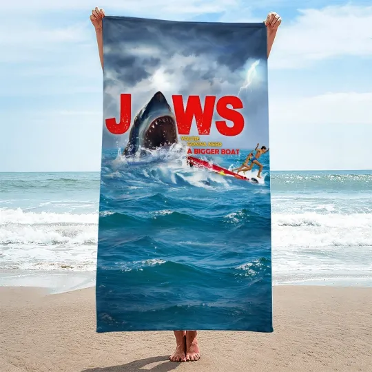 Jaws Rectangle Beach Towel 2025