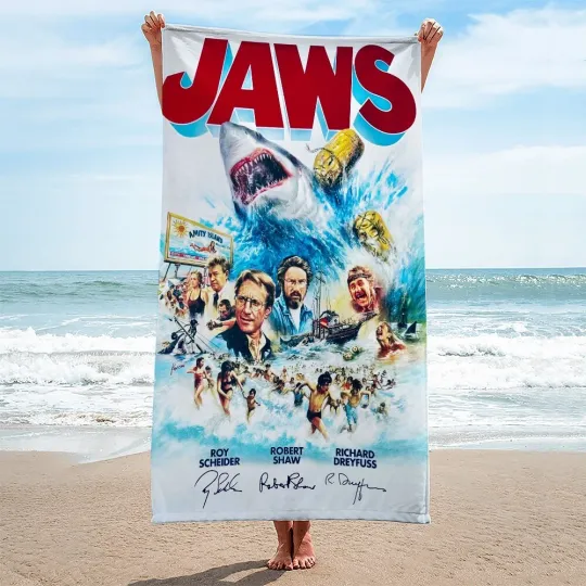 Jaws Rectangle Beach Towel