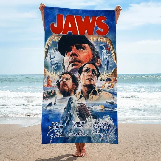 Jaws Rectangle Beach Towel