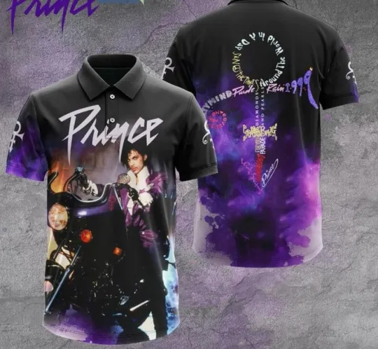 Prince Around The World In A Day Polo Shirts