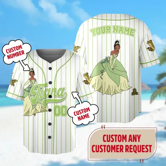 Personalized Princess Tiana Baseball Jersey