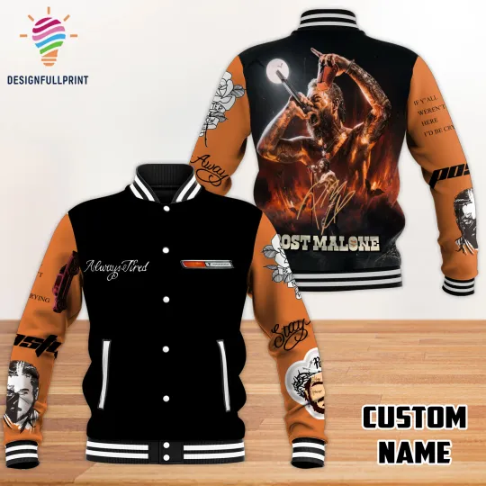 PM Signature Flames Varsity Jacket