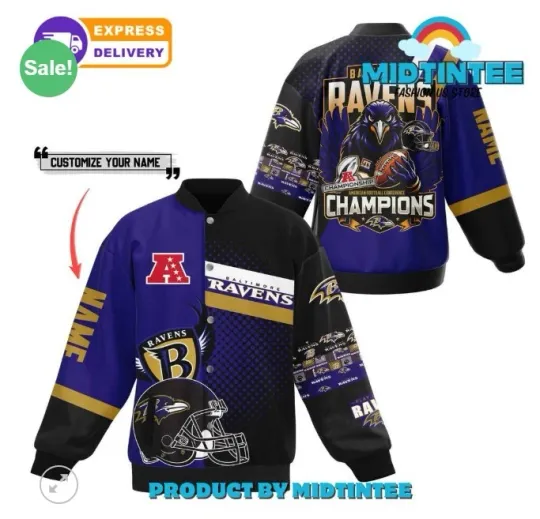 Ravens Champions Customized Baseball Jacket