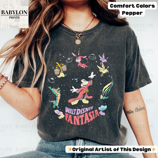 Vintage Disney Fantasia Sorcerer Mickey Mouse Magic Wizard Magical Retro Shirt, Fantasmic Show Hollywood Studios Mickey Mouse Fantasia Shirt