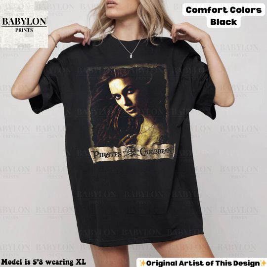 Retro Elizabeth Swann Shirt Pirates of the Caribbean Shirt Keira Knightley Shirt Disneyland Ride Shirt Curse of the Black Pearl Pirates Tee