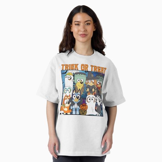 Vintage Trick Or Treat Kids Show 90s Oversized T-Shirt