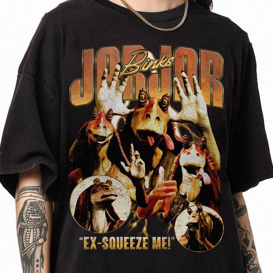 Jar Jar Binks Starwars Retro Shirt, Jar Jar Binks Clone Wars Shirt, Vintage Jar Jar Binks Fan Gift, Disneyland Trip 2025, Starwars Fan Shirt