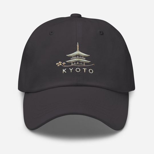 Kyoto Embroidered Dad Hat - Low Profile Adjustable Cotton Twill Cap Great Gift
