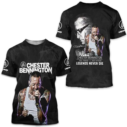Discover Bg Linkin Park X Chester Bennington 3D T-Shirt, Gift For Fans