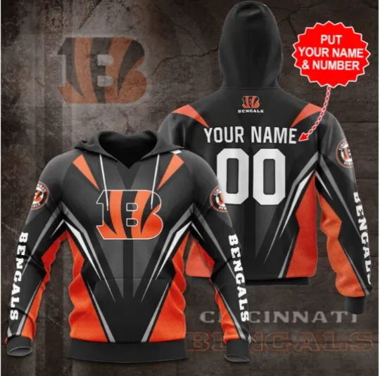 Personalized Bengals Football Team All Over Print 3D Hoodie