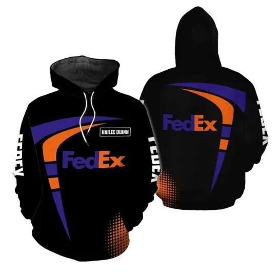 Fedex Vintage Hoodie 3D Custom Name, Love Fedex Hoodie 3D