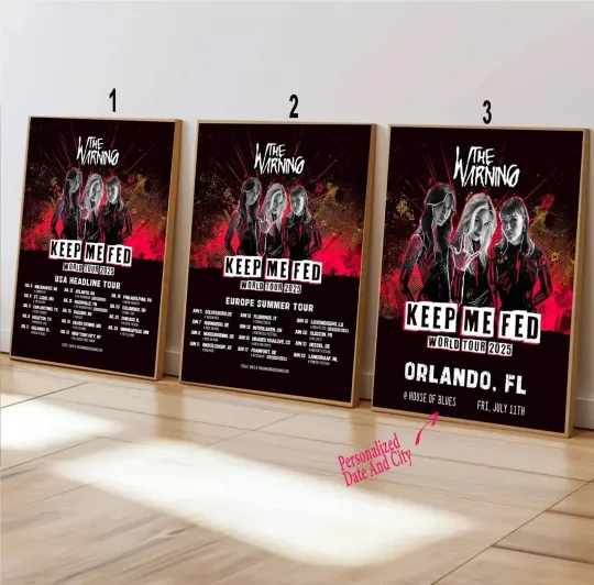 Custom The Warning Tour 2025 Poster