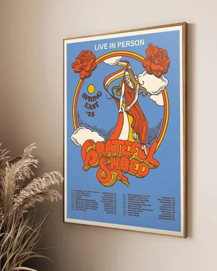 Grateful Shred Spring East Tour 2025 Poster