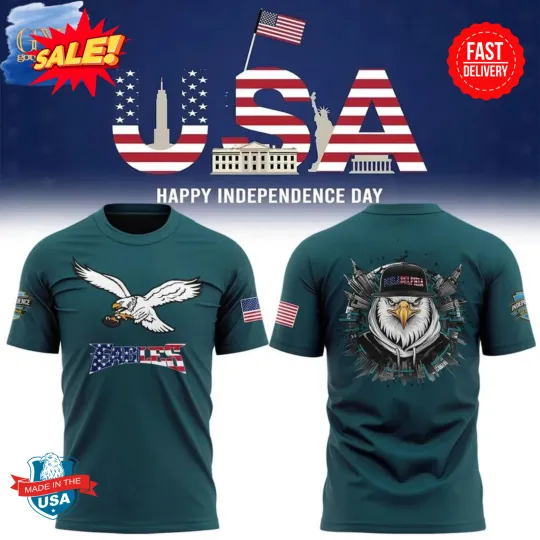 Philadelphia Eagle 2025 Independence Day Special Edition 3D T-Shirt