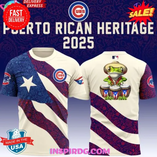 Chicago Cub Puerto Rican Heritage 2025 3D T-Shirt