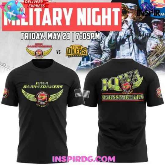 Iowa Barnstormer 2025 Military Night Edition 3D T-shirt
