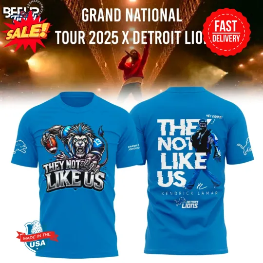 They Not Like Us Tour 2025 x Lion Special 3D T-Shirt