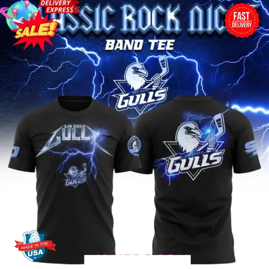 San Diego Gull Classic Rock Night 2025 T-Shirt