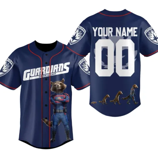 Personalized Guardian Of The Galaxy Rocket Raccoon Baseball Jersey Shirt