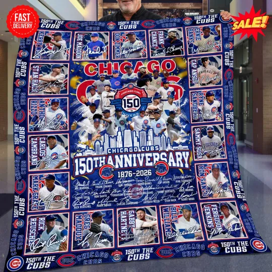 The Cubs 150th Anniversary 1876-2026-Quilt Blanket