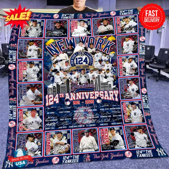 Discover The Yankees 124th Anniversary 1901-2025-Quilt Blanket
