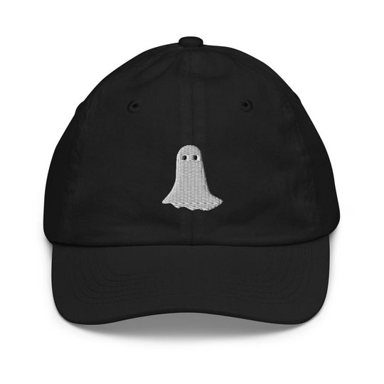 Ghost Halloween Kids Baseball Cap Embroidered | Spooky Gift For Child | Cute Ghost Halloween Children's Hat For Him & Her | Multiple Colors