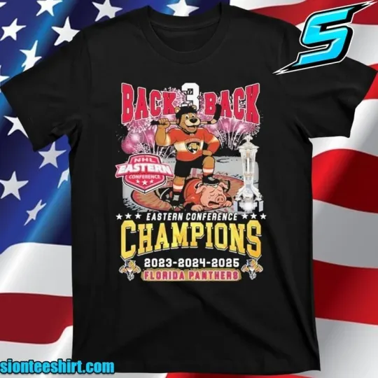 Florida Panthers NHL Back 3 Back Eastern Conference Champions T T-Shirt