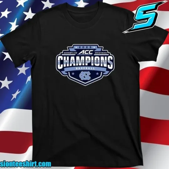 North Carolina Tar Heels Blue 84 2025 ACC Baseball Tournament T-Shirt