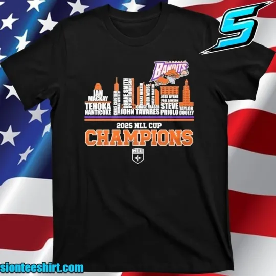 Buffalo Bandits 2025 NLL Cup Champions Lacrosse Fan Pride T-Shirt