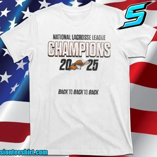 Buffalo Bandits 2025 NLL Champions Back To Back To Back Lacrosse T-Shirt
