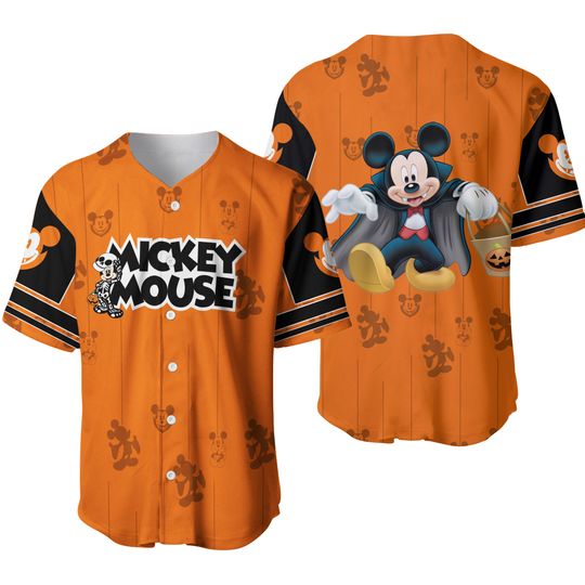 Discover Dracula Mickey Halloween Disney Baseball Jersey, Disney Jersey