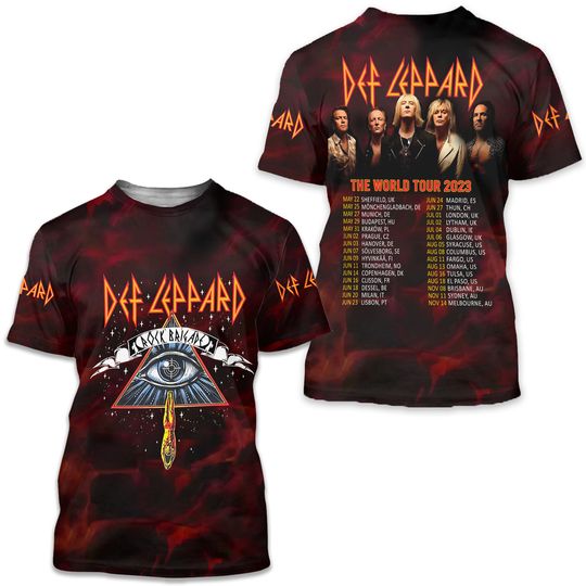 Unisex 3D Def Leppard Rock Band Shirt