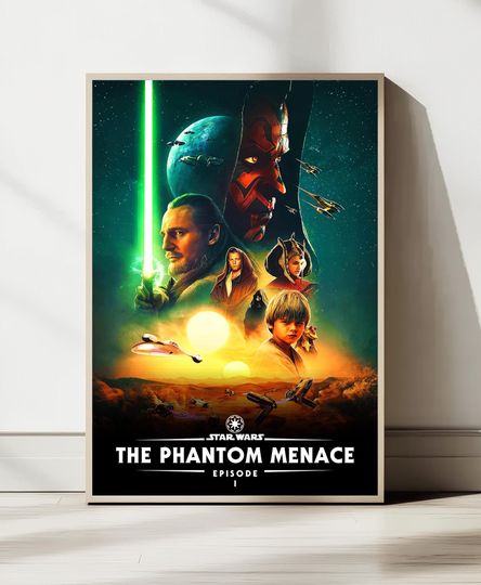 Star Wars: Episode I - The Phantom Menace, Printable Poster, Wall Art, Home Decor, Vintage Poster, Movie Poster