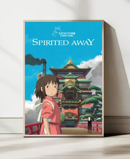 Spirited Away Movie Printable Poster, Studio Ghibli Print, Anime Room Decor