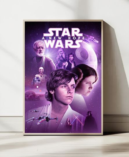 Star Wars Episode IV, A New Hope, Movie Poster, Wall Art,Home Decor, Vintage Poster, Retro Poster, Film Poster, Room Decor