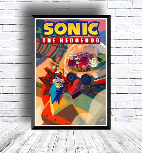 Sonic the Hedgehog Digital Download Poster for bedroom decor, party decor, game room decor