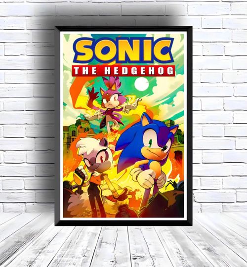 Sonic the Hedgehog Digital Download Poster for bedroom decor, party decor, game room decor