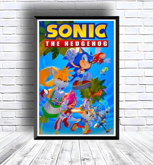 Sonic the Hedgehog Digital Download Poster for bedroom decor, party decor, game room decor