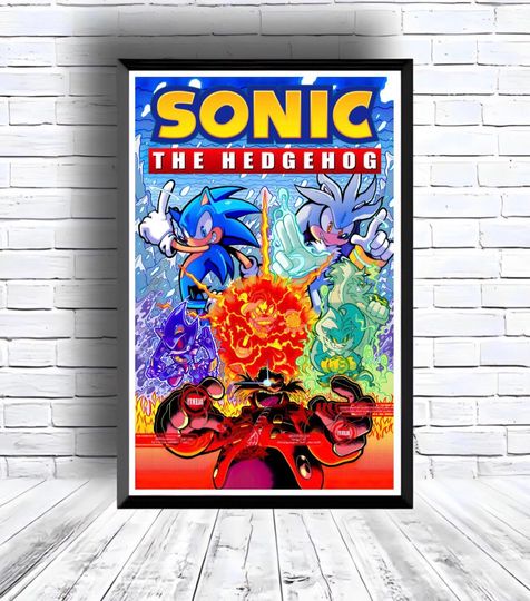 Sonic the Hedgehog Digital Download Poster for bedroom decor, party decor, game room decor