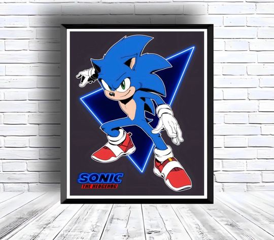 Sonic the Hedgehog Poster for bedroom decor, party decor, game room decor