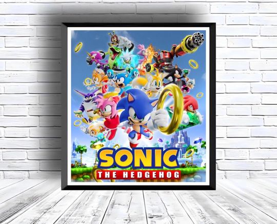 Sonic the Hedgehog Poster for bedroom decor, party decor, game room decor