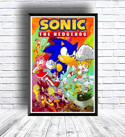 Sonic the Hedgehog Poster for bedroom decor, party decor, game room decor