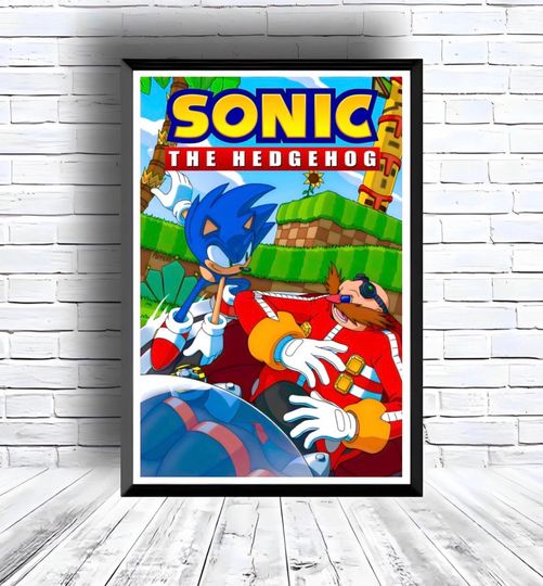 Discover Sonic the Hedgehog Poster for bedroom decor, party decor, game room decor