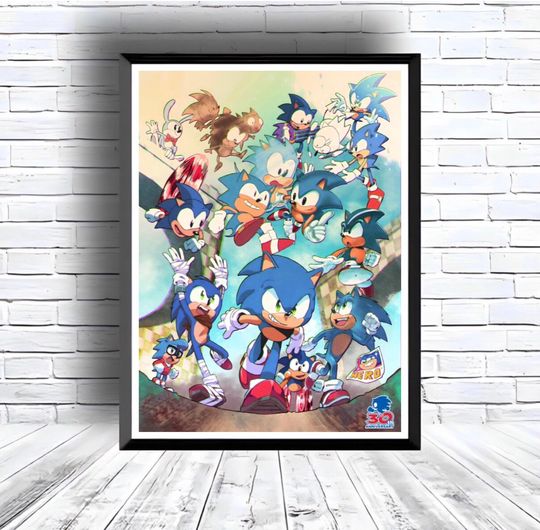 Sonic the Hedgehog Poster for bedroom decor, party decor, game room decor