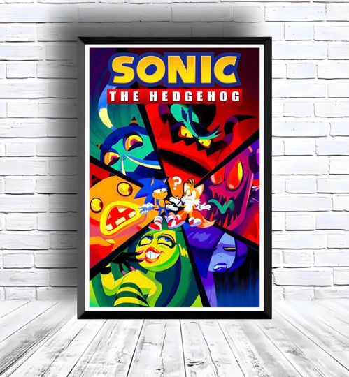 Sonic the Hedgehog Poster for bedroom decor, party decor, game room decor