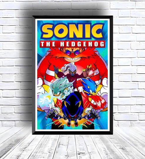 Sonic the Hedgehog Poster for bedroom decor, party decor, game room decor