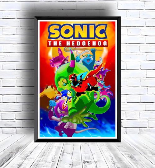 Sonic the Hedgehog  Poster for bedroom decor, party decor, game room decor