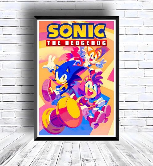 Sonic the Hedgehog  Poster for bedroom decor, party decor, game room decor