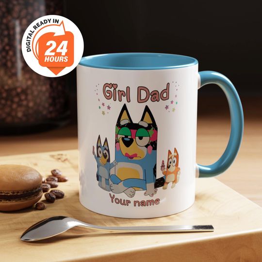 Girl Dad BlueyDad Mug, Best Dad Ever, BlueyDad Mug, Best Daddy Ever Mug, Girl Dad Mug, Fathers Day Gift from Girl, Daddy's Girl, Girl Dad